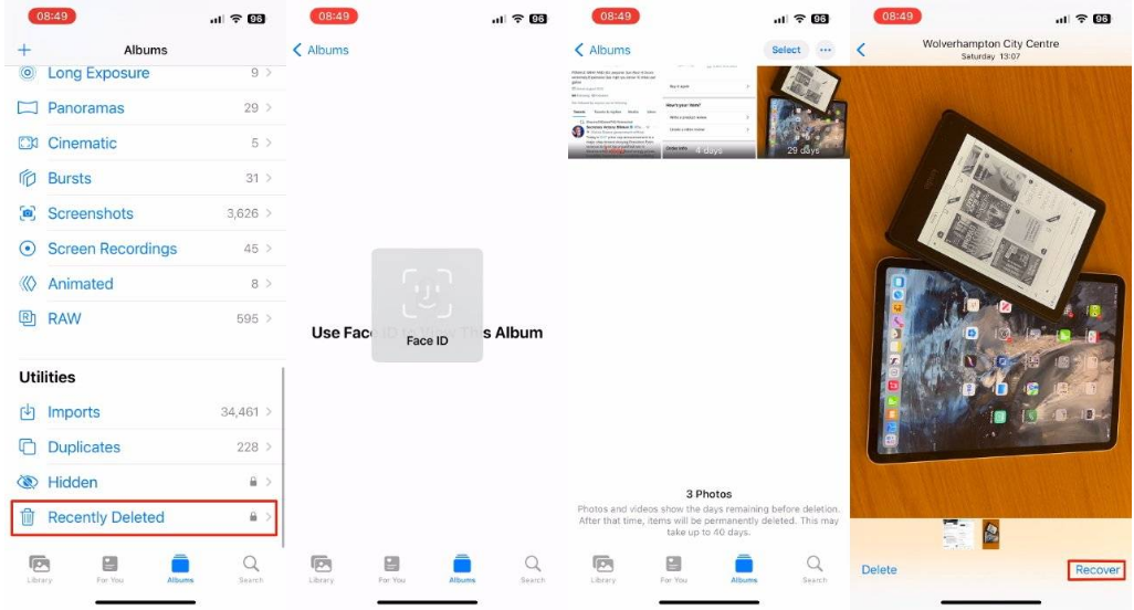 珠海苹果14维修分享 iPhone14 上恢复已删除的照片 