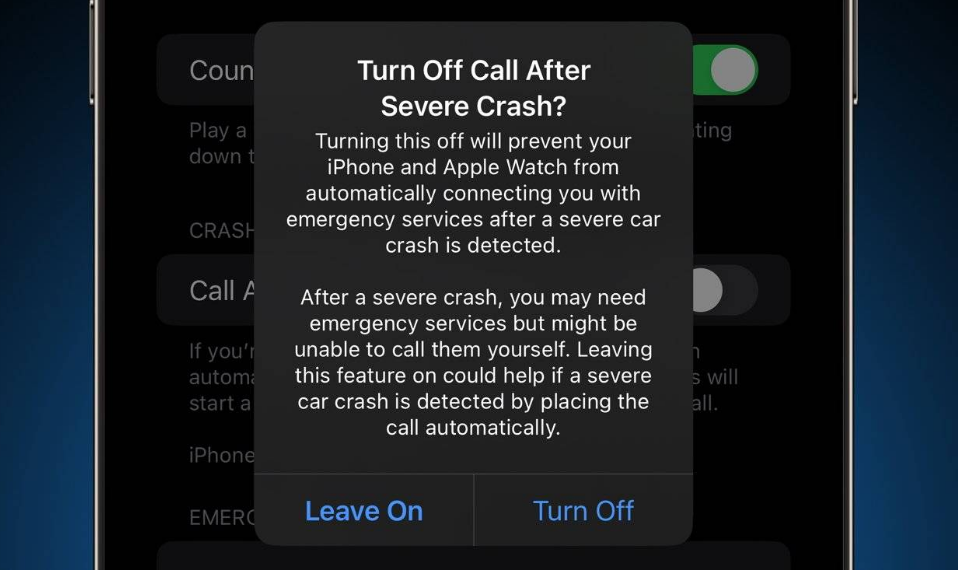 珠海苹果14维修分享 iPhone 14 和 Apple Watch 上关闭崩溃检测 