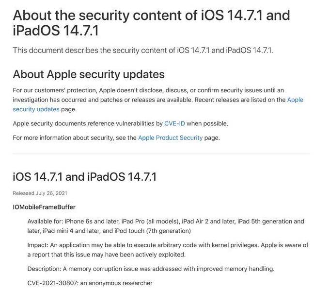 珠海苹果手机维修分享iOS 14.7.1 正式版更新内容及升级方法 